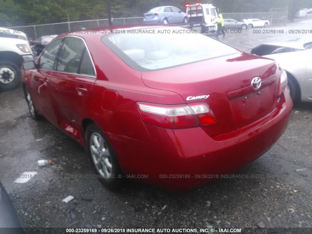 4T1BE46K37U135997 - 2007 TOYOTA CAMRY NEW GENERAT CE/LE/XLE/SE RED photo 3