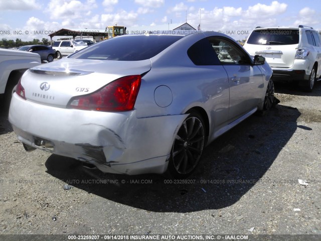 JNKCV64E28M114673 - 2008 INFINITI G37 JOURNEY/SPORT SILVER photo 4