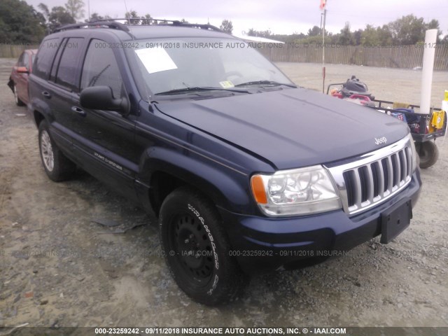 1J8GW58N94C407516 - 2004 JEEP GRAND CHEROKEE LIMITED Dark Blue photo 1