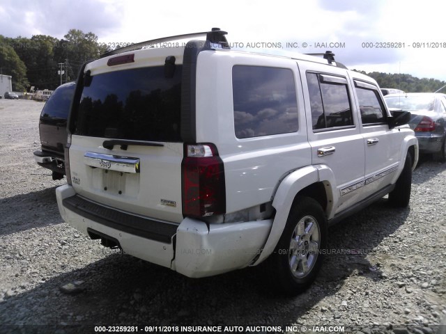 1J8HG58N38C124973 - 2008 JEEP COMMANDER LIMITED WHITE photo 4