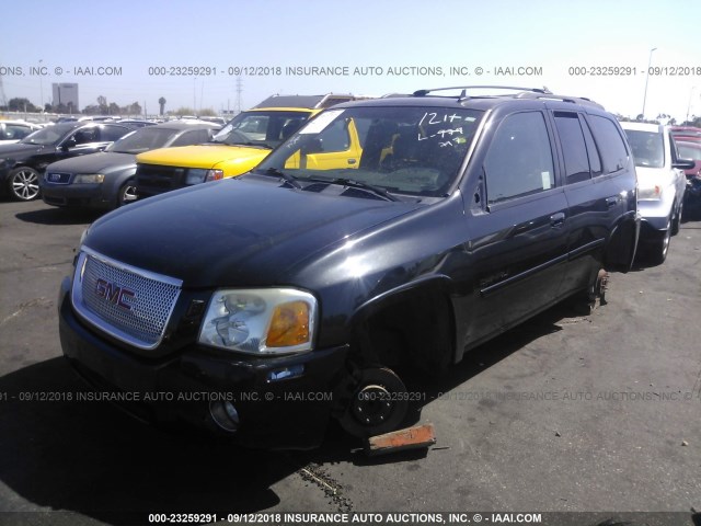 1GKES63MX82111211 - 2008 GMC ENVOY DENALI BLACK photo 2