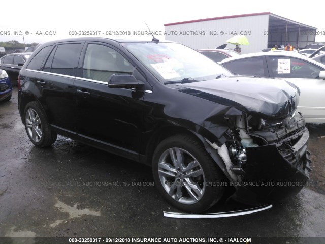 2FMDK3KC1CBA90603 - 2012 FORD EDGE LIMITED BLACK photo 1