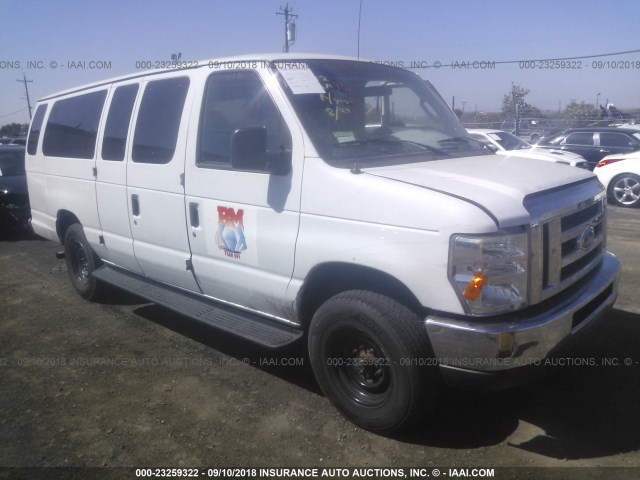 1FDSS3BLXDDB07191 - 2013 FORD ECONOLINE E350 SUPER DUTY WAGON WHITE photo 1