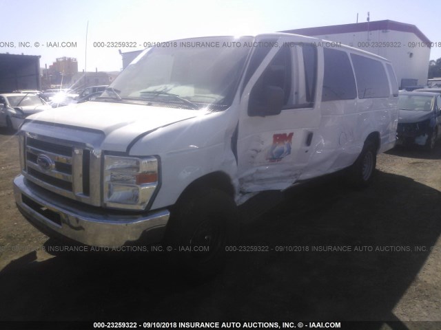 1FDSS3BLXDDB07191 - 2013 FORD ECONOLINE E350 SUPER DUTY WAGON WHITE photo 2