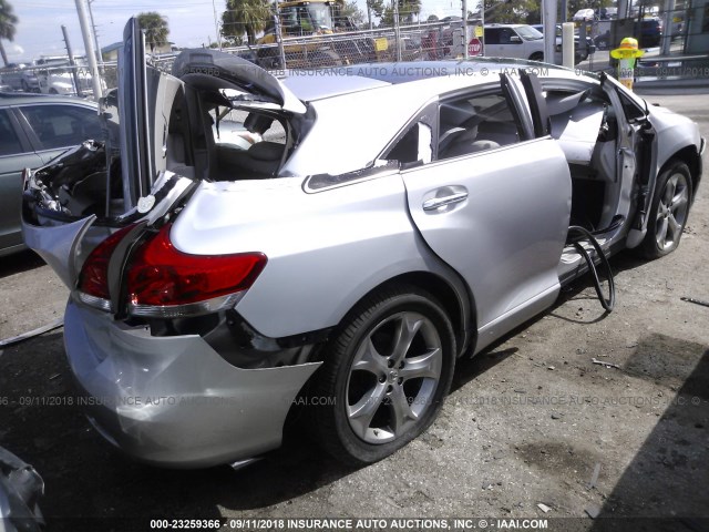 4T3ZK3BB1AU029005 - 2010 TOYOTA VENZA SILVER photo 4