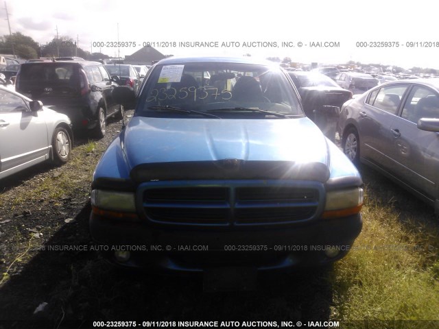 1B7GL22Y1WS757815 - 1998 DODGE DAKOTA BLUE photo 6