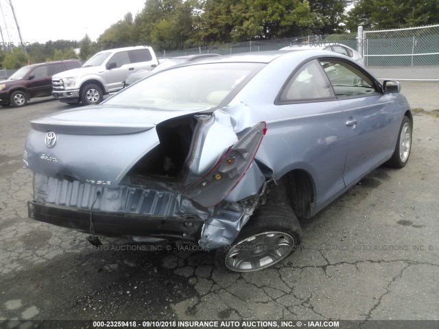 4T1CA38P45U045922 - 2005 TOYOTA CAMRY SOLARA SE/SLE BLUE photo 4