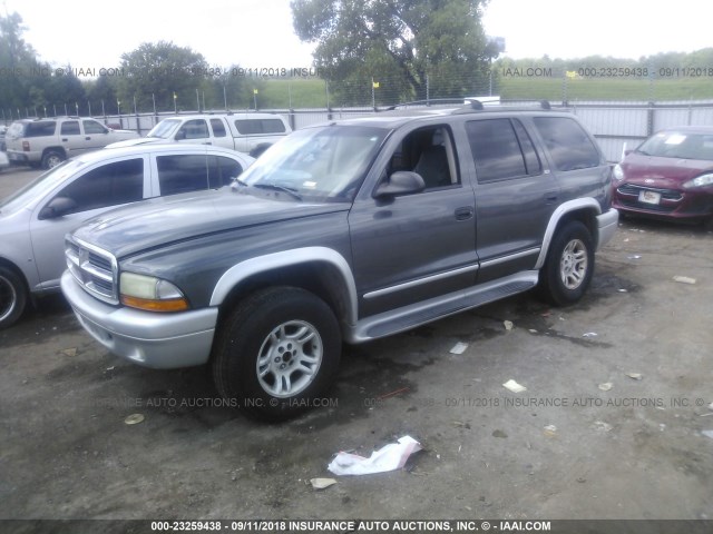 1B4HS58N32F161255 - 2002 DODGE DURANGO SLT PLUS GRAY photo 2