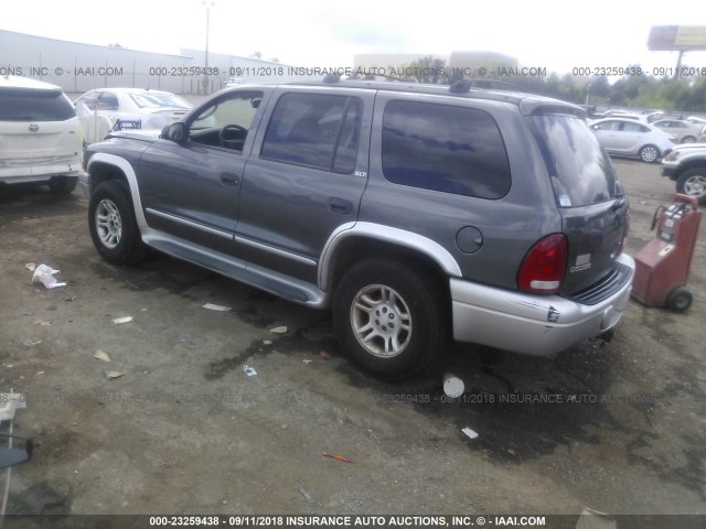 1B4HS58N32F161255 - 2002 DODGE DURANGO SLT PLUS GRAY photo 3