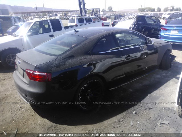 WAURV78T39A051612 - 2009 AUDI S5 QUATTRO BLACK photo 4