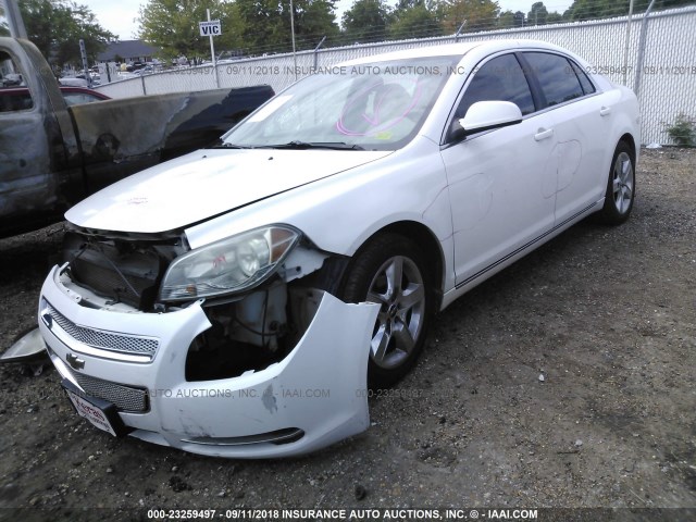 1G1ZC5EB3A4147275 - 2010 CHEVROLET MALIBU 1LT WHITE photo 2