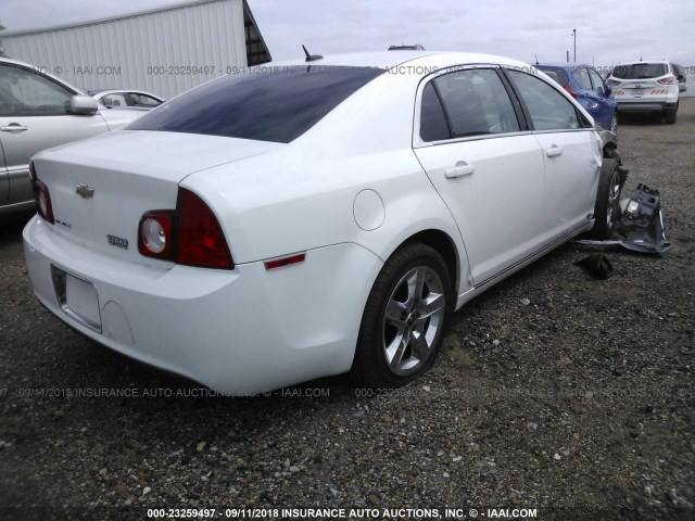 1G1ZC5EB3A4147275 - 2010 CHEVROLET MALIBU 1LT WHITE photo 4