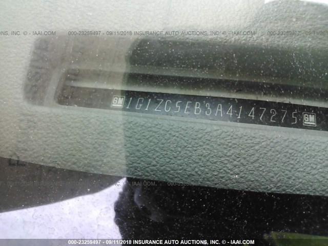 1G1ZC5EB3A4147275 - 2010 CHEVROLET MALIBU 1LT WHITE photo 9