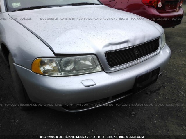 WAUDH28D8YA035093 - 2000 AUDI A4 2.8 QUATTRO SILVER photo 6