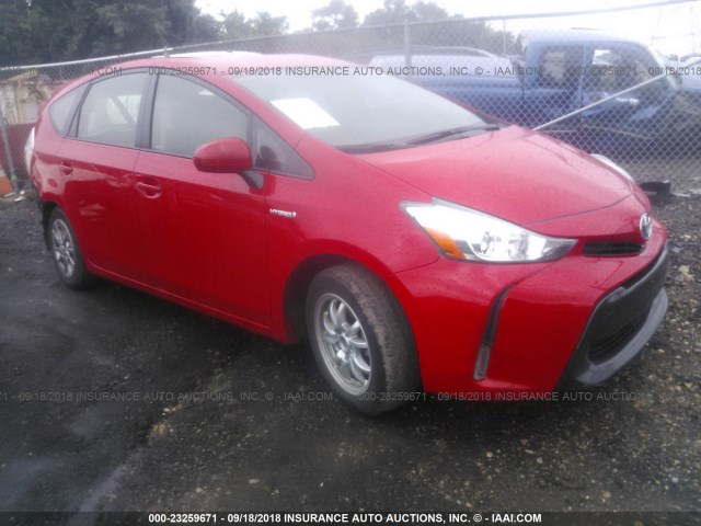 JTDZN3EU2FJ018119 - 2015 TOYOTA PRIUS V RED photo 1