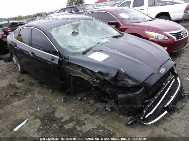 3FA6P0K95DR211790 - 2013 FORD FUSION TITANIUM BLACK photo 1