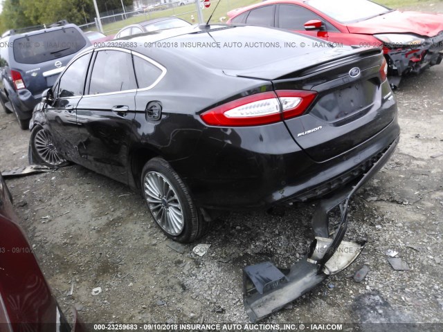 3FA6P0K95DR211790 - 2013 FORD FUSION TITANIUM BLACK photo 3