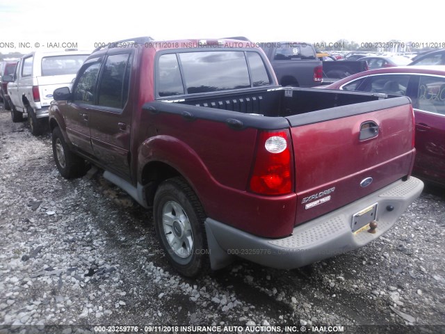 1FMZU77E62UB84468 - 2002 FORD EXPLORER SPORT TR  RED photo 3