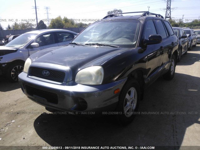 KM8SB12B13U402187 - 2003 HYUNDAI SANTA FE GL BLACK photo 2