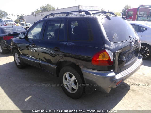 KM8SB12B13U402187 - 2003 HYUNDAI SANTA FE GL BLACK photo 3