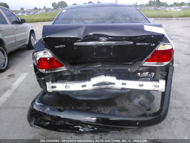 4T1BE32KX5U429801 - 2005 TOYOTA CAMRY LE/XLE/SE 黑色 照片 6