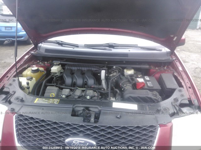 1FMZK06197GA04577 - 2007 FORD FREESTYLE LIMITED BURGUNDY photo 10
