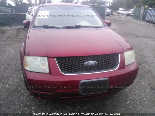 1FMZK06197GA04577 - 2007 FORD FREESTYLE LIMITED BURGUNDY photo 6