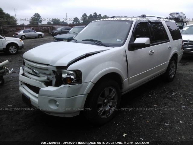 1FMJU1K59AEA24935 - 2010 FORD EXPEDITION LIMITED WHITE photo 2