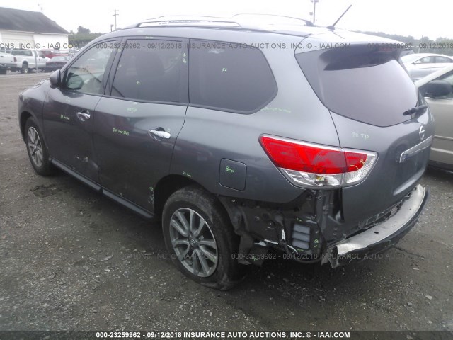 5N1AR2MM7FC712253 - 2015 NISSAN PATHFINDER S/SV/SL/PLATINUM GRAY photo 3