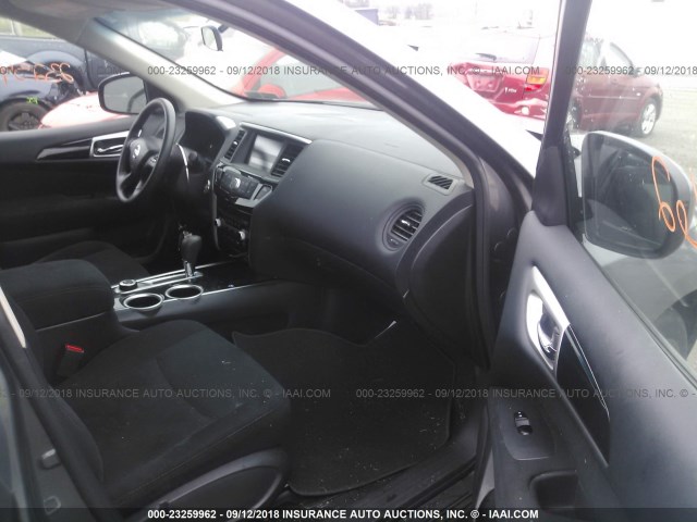 5N1AR2MM7FC712253 - 2015 NISSAN PATHFINDER S/SV/SL/PLATINUM GRAY photo 5