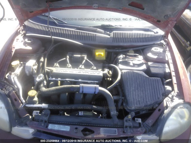 1B3ES46C61D182680 - 2001 DODGE NEON SE/ES ORANGE photo 10