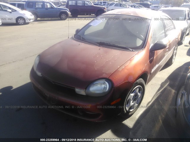 1B3ES46C61D182680 - 2001 DODGE NEON SE/ES ORANGE photo 2