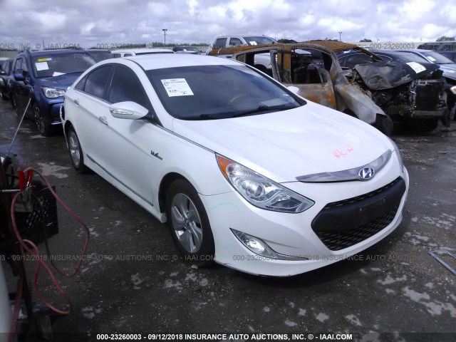 KMHEC4A41DA077686 - 2013 HYUNDAI SONATA HYBRID WHITE photo 1