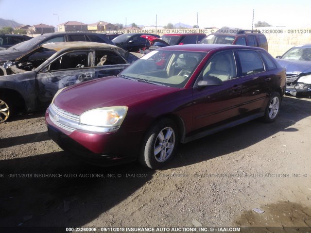 1G1ZT64895F107286 - 2005 CHEVROLET MALIBU MAXX LS MAROON photo 2
