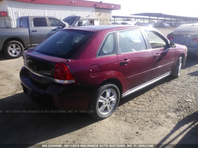 1G1ZT64895F107286 - 2005 CHEVROLET MALIBU MAXX LS MAROON photo 4