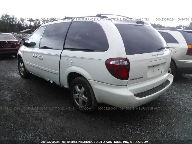 2D4GP44L77R203010 - 2007 DODGE GRAND CARAVAN SXT WHITE photo 3