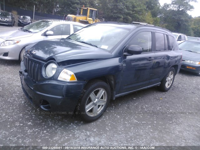 1J8FF47W37D597215 - 2007 JEEP COMPASS BLUE photo 2