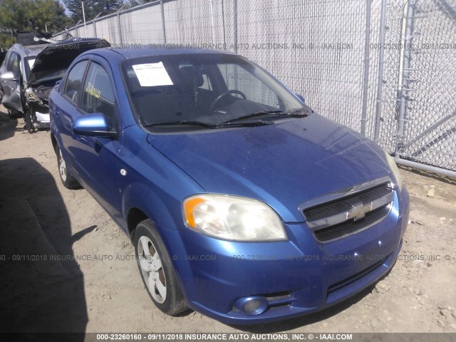 KL1TD56657B106962 - 2007 CHEVROLET AVEO LS BLUE photo 1