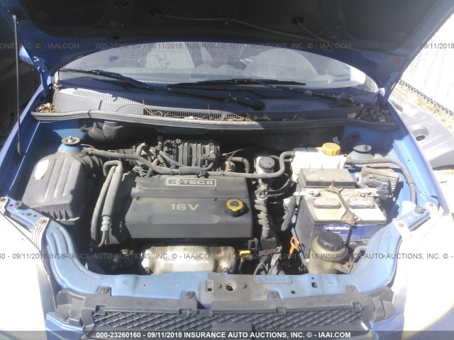 KL1TD56657B106962 - 2007 CHEVROLET AVEO LS BLUE photo 10