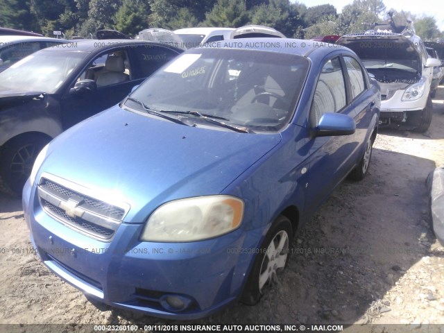 KL1TD56657B106962 - 2007 CHEVROLET AVEO LS BLUE photo 2
