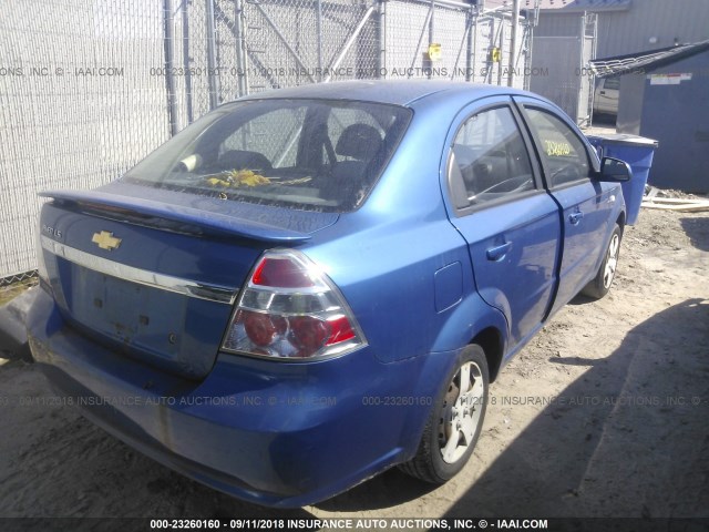 KL1TD56657B106962 - 2007 CHEVROLET AVEO LS BLUE photo 4