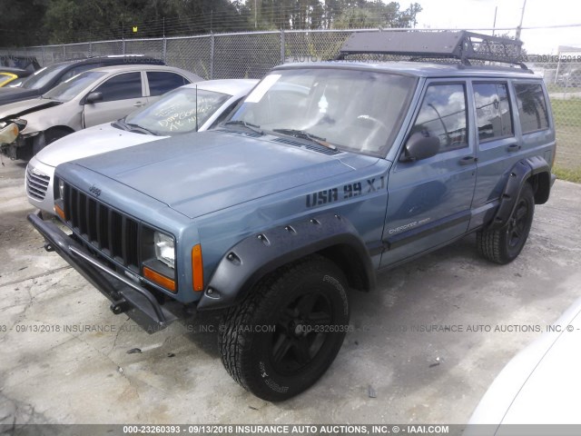 1J4FT68SXXL547368 - 1999 JEEP CHEROKEE SPORT/CLASSIC BLUE photo 2