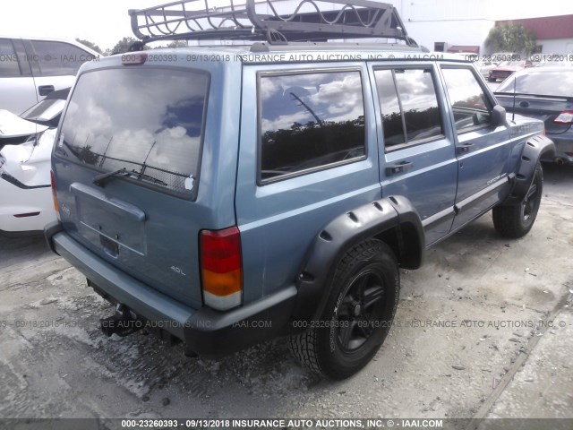 1J4FT68SXXL547368 - 1999 JEEP CHEROKEE SPORT/CLASSIC ლურჯი ფოტო 4