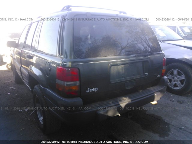 1J4GZ58Y1VC733699 - 1997 JEEP GRAND CHEROKEE LAREDO/TSI GREEN photo 3