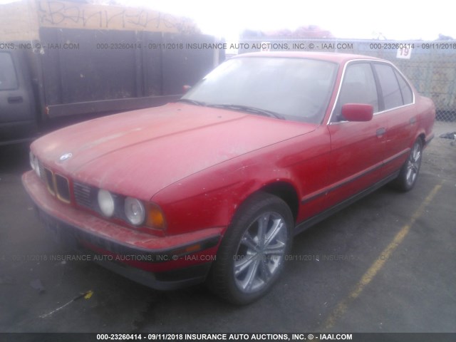 WBAHD6310PBJ85306 - 1993 BMW 525 I AUTOMATIC RED photo 2