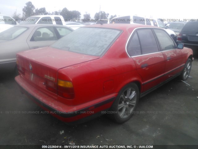 WBAHD6310PBJ85306 - 1993 BMW 525 I AUTOMATIC RED photo 4
