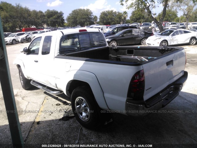 5TEUU42N27Z347457 - 2007 TOYOTA TACOMA ACCESS CAB WHITE photo 3