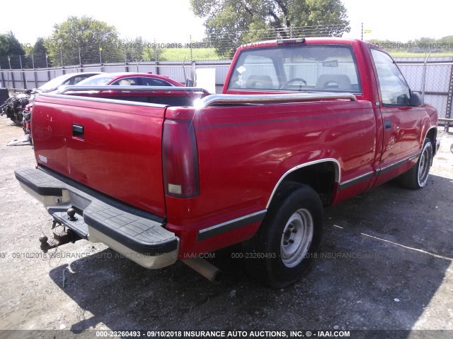 1GTDC14K6RZ530623 - 1994 GMC SIERRA C1500 RED photo 4