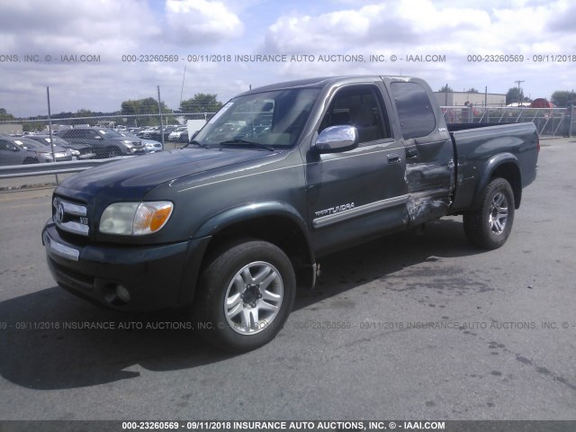 5TBBT44176S477596 - 2006 TOYOTA TUNDRA ACCESS CAB SR5 GREEN photo 2