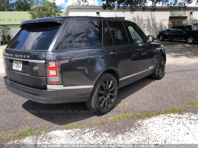 SALGS2TF3FA222077 - 2015 LAND ROVER RANGE ROVER SUPERCHARGED BLACK photo 4